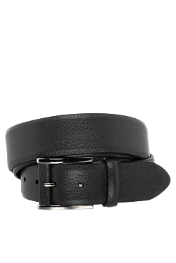 Men's leather belt gray