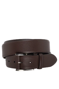 Men's brown leather belt