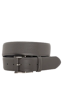 Men's leather belt gray