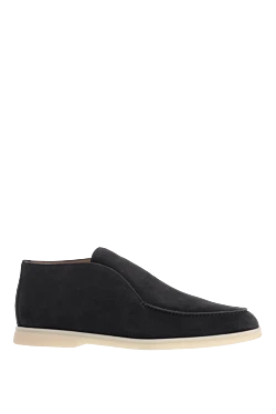 Классические ботильоны Open Walk из замши синего цвета