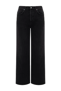 Black cotton jeans for women