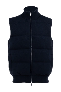 Blue cashmere vest for men