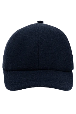 Blue cashmere cap for men