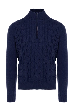 Cashmere troyer blue men's