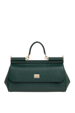 Women's leather bag green