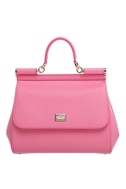 Women's pink calfskin bag