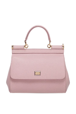 Women's pink calfskin bag