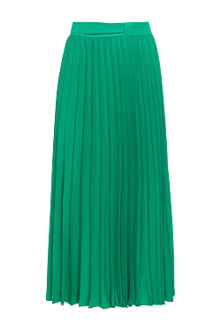 Women's green polyester skirt