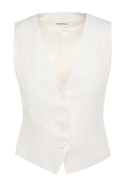 Women's vest made of viscose and lyocell white