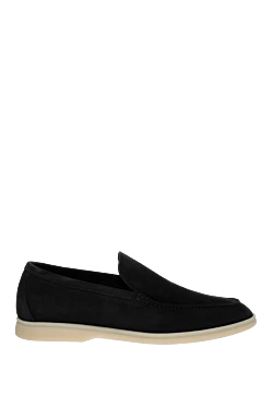 Ерлерге арналған қара нубуктан жасалған лоферлер