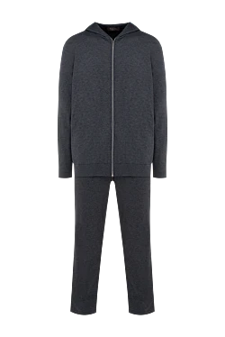 Men's walking suit made of cashmere and cotton, gray