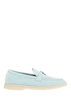 Women's nubuck loafers blue