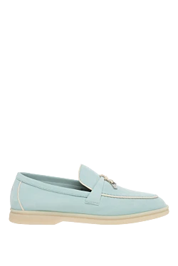 Women's nubuck loafers blue