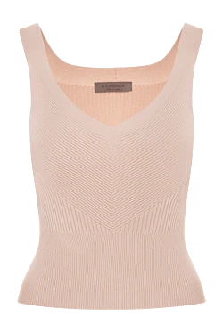 Women's pink viscose and polyamide top