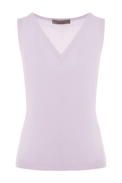 Viscose and polyamide top for women purple