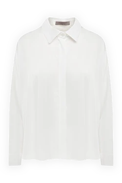 Women's white polyester and elastane shirt