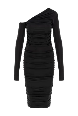 Black polyester and elastane dress