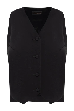 Women's black polyester suit vest