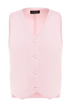 Women's pink suit vest made of polyester