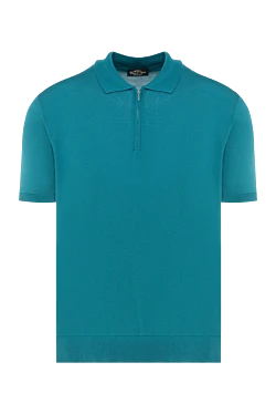 Men's silk polo green