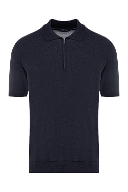 Men's gray silk polo