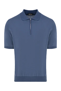 Men's blue cotton polo