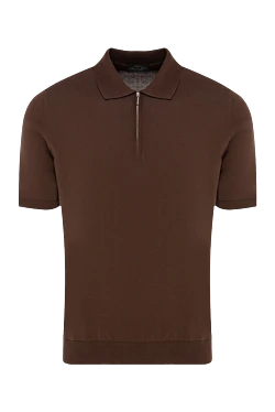 Men's brown cotton polo