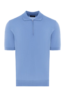 Men's blue cotton polo