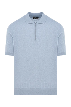 Men's blue cotton polo