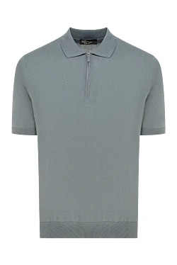 Men's gray cotton polo