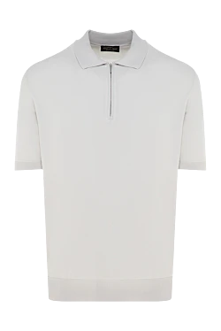 Men's gray cotton polo