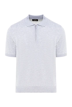 Men's gray cotton polo