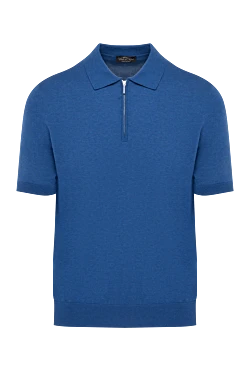 Men's blue cotton polo