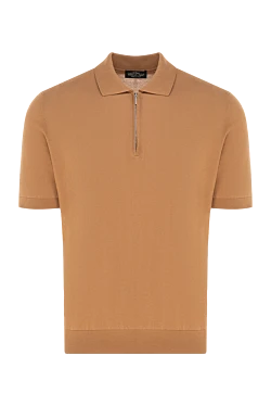 Men's brown cotton polo