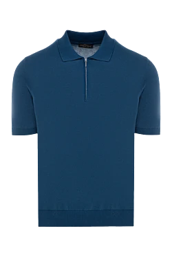 Men's blue cotton polo