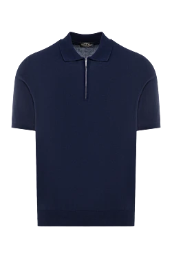 Men's blue cotton polo