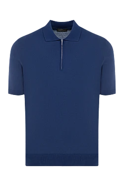 Men's blue cotton polo