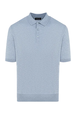 Men's blue cotton polo