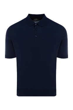 Men's blue cotton polo