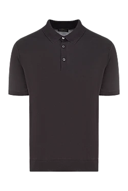 Men's gray silk polo