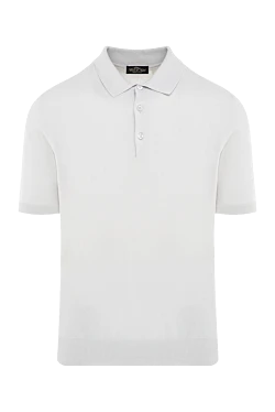 Men's gray cotton polo