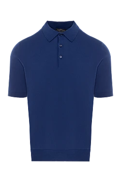 Men's blue cotton polo