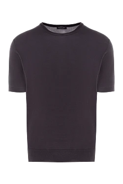 Short sleeve silk jumper for men, gray