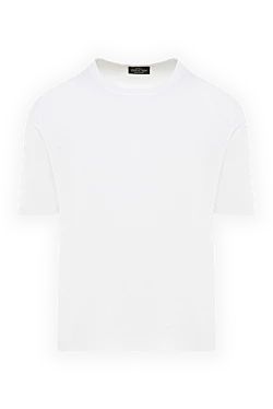 Short sleeve silk jumper for men, white