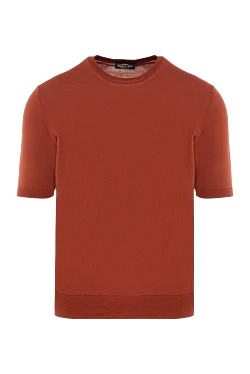 Short sleeve cotton jumper for men, brown