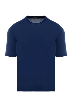 Men's blue short sleeve cotton jumper