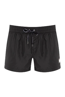 Men's black polyester beach shorts