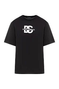 Cotton T-shirt for men, black