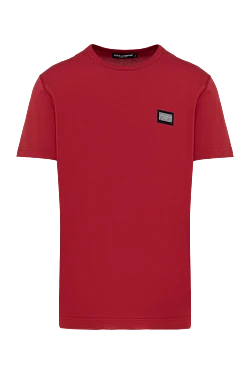 Men's red cotton T-shirt