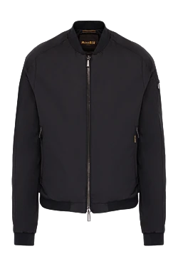 Black polyester jacket for men